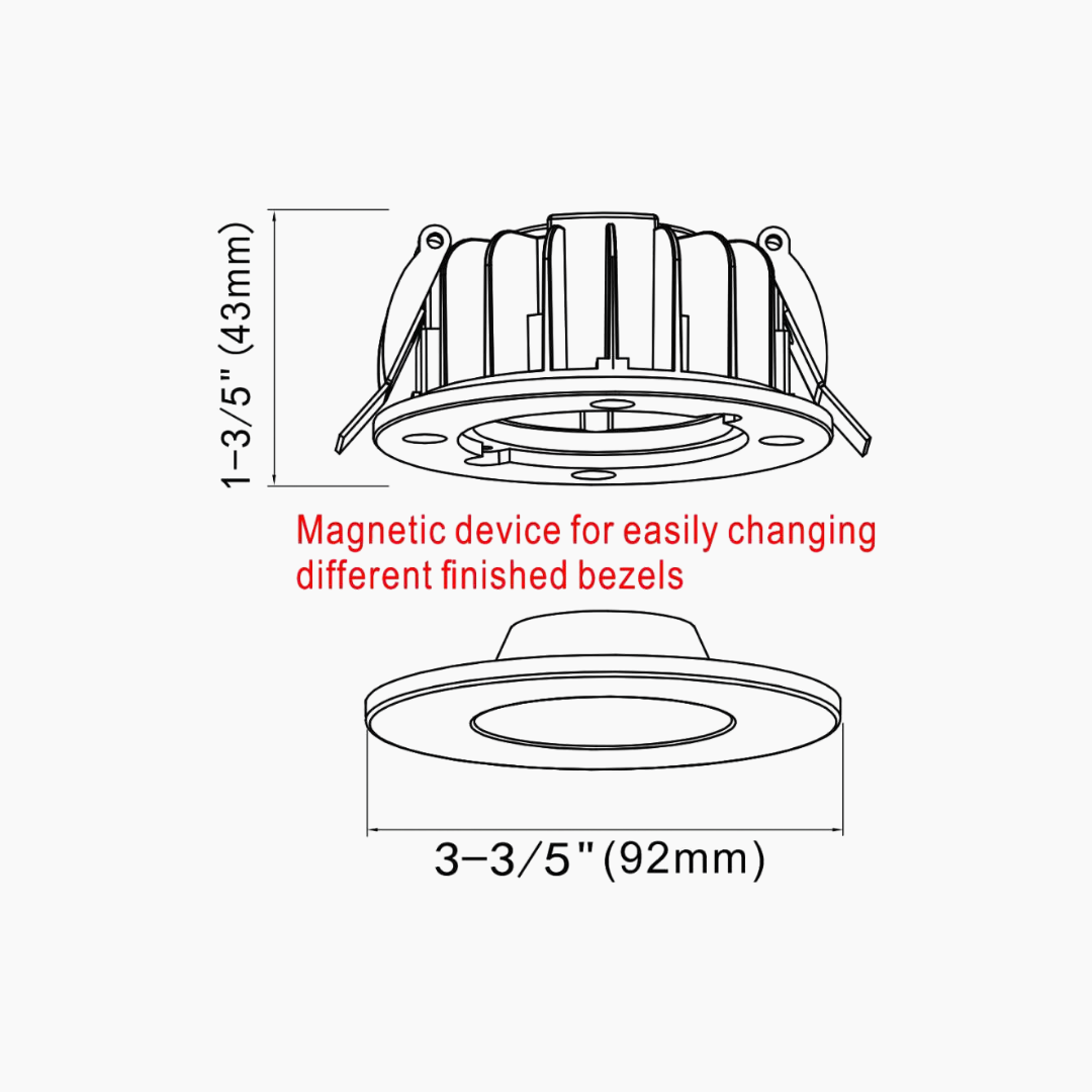 3'CCT Selection Recessed Downlight - Richmond - Edan Lighting