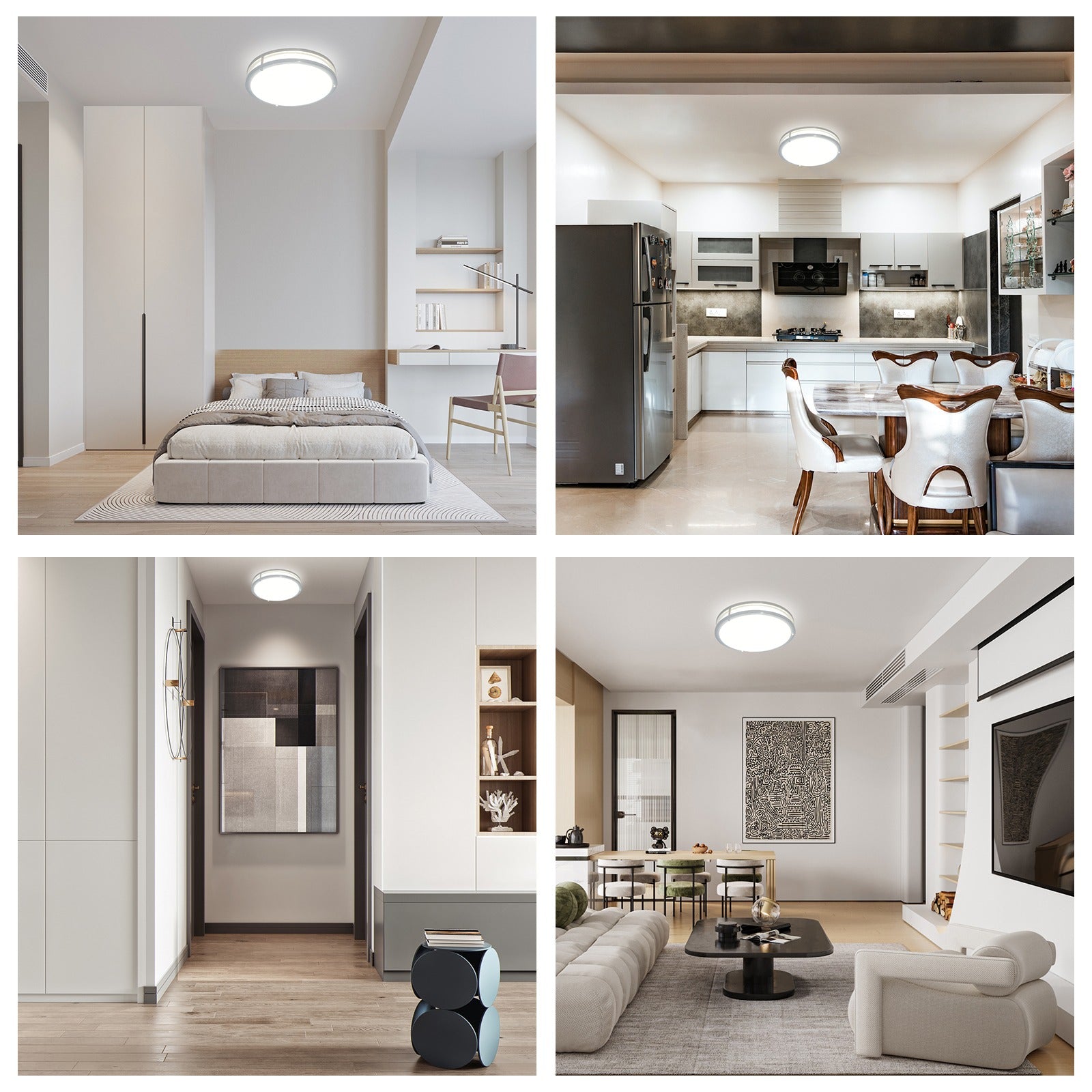 Ultrathin Double Ring LED Ceiling Light 03 - Edan Lighting